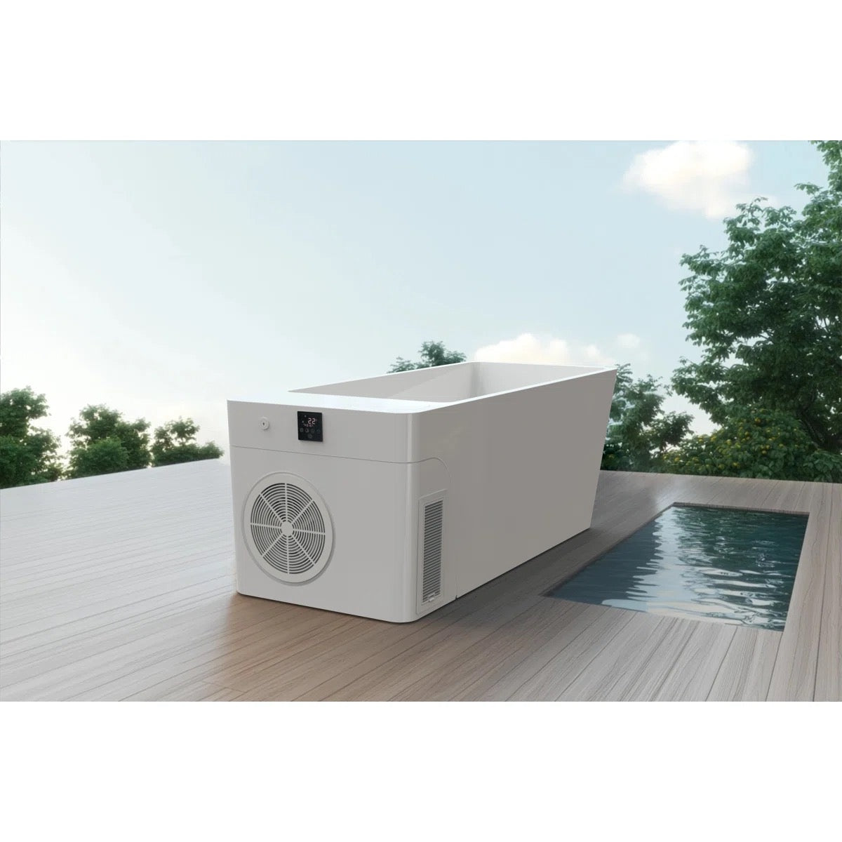 Frost cold plunge tub, front view