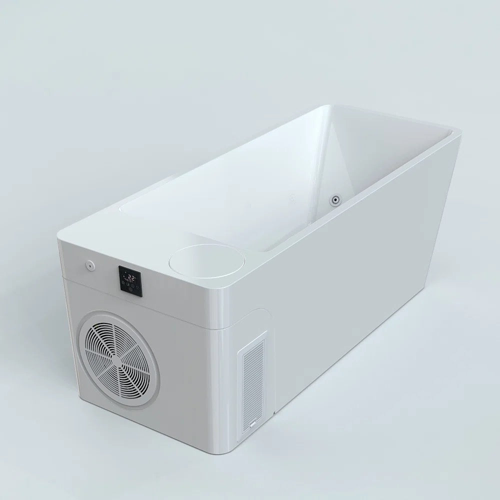 Frost cold plunge tub, angled view