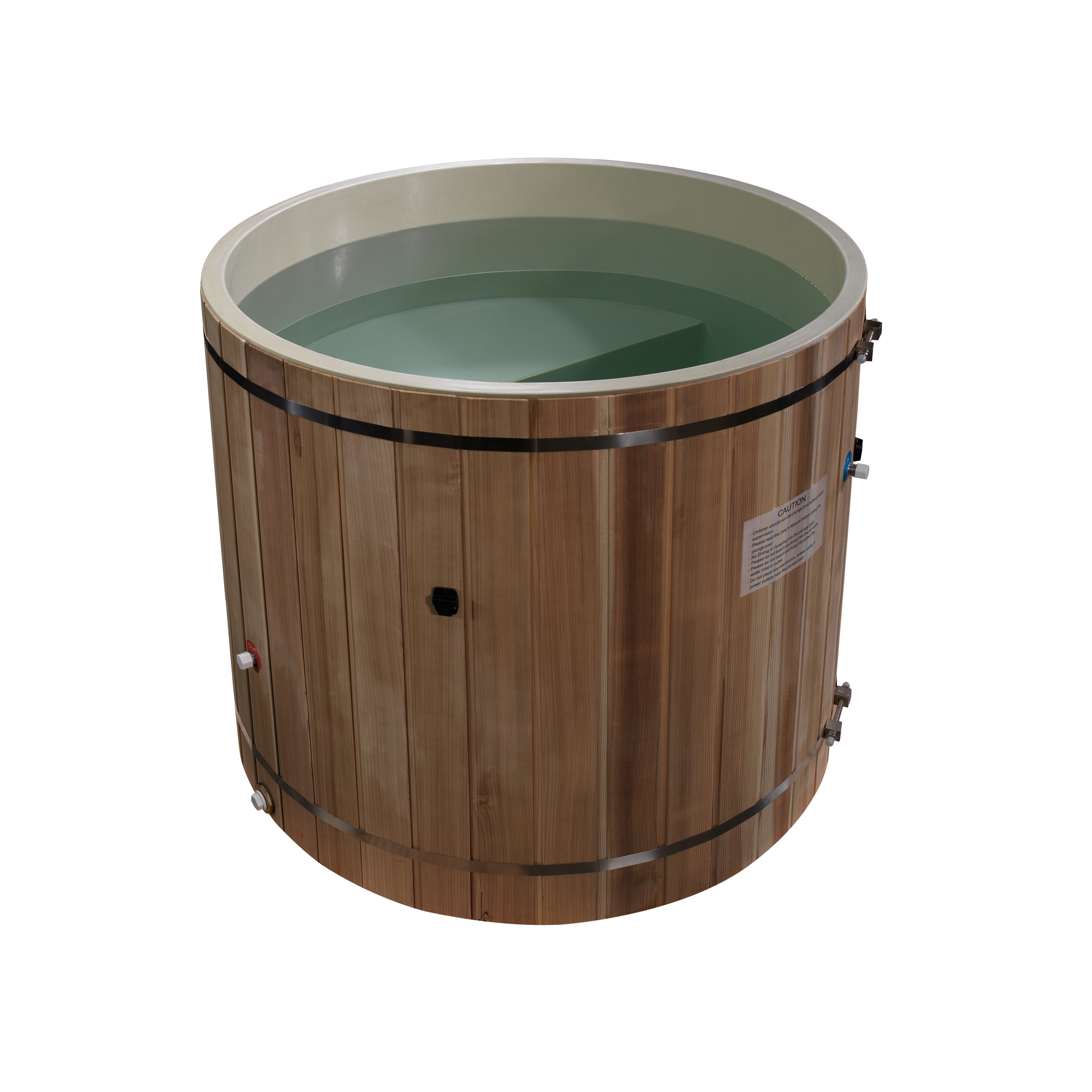Dynamic Cold Therapy Cedar Barrel cold plunge tub, product detail view