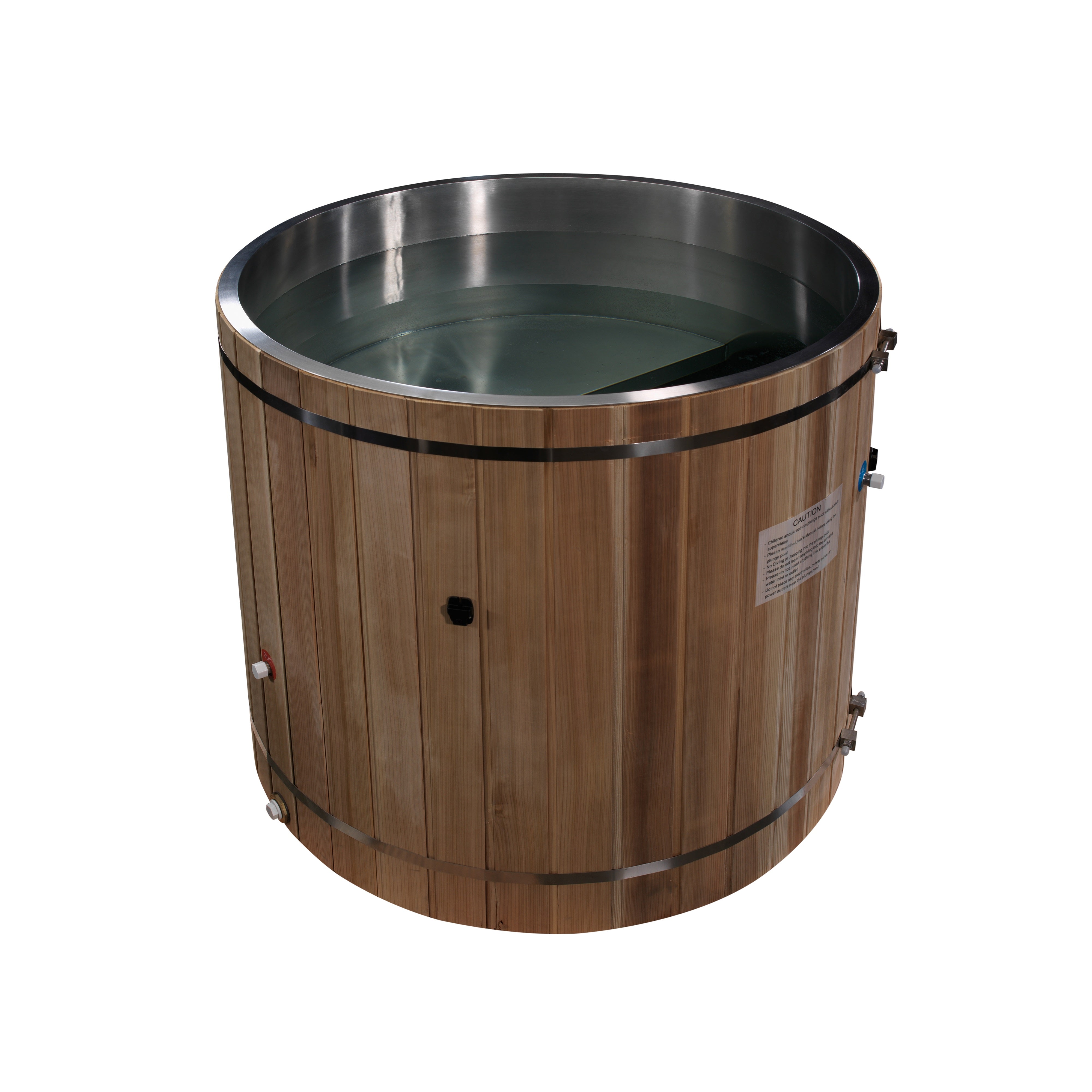 Dynamic Cold Therapy Steel Barrel cold plunge tub, stainless steel interior detail