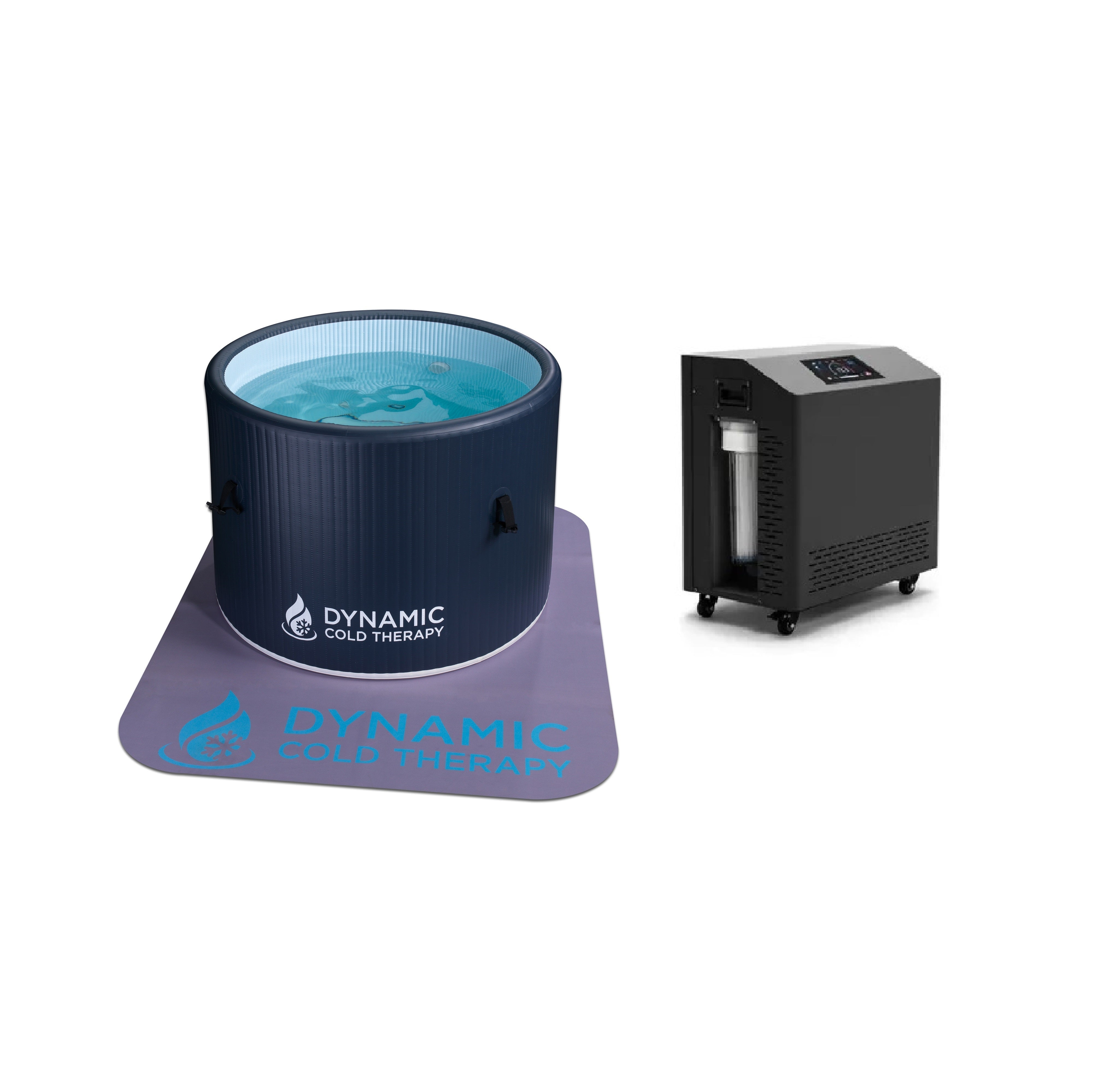 Dynamic Cold Therapy Portable Round cold plunge, chiller detail view