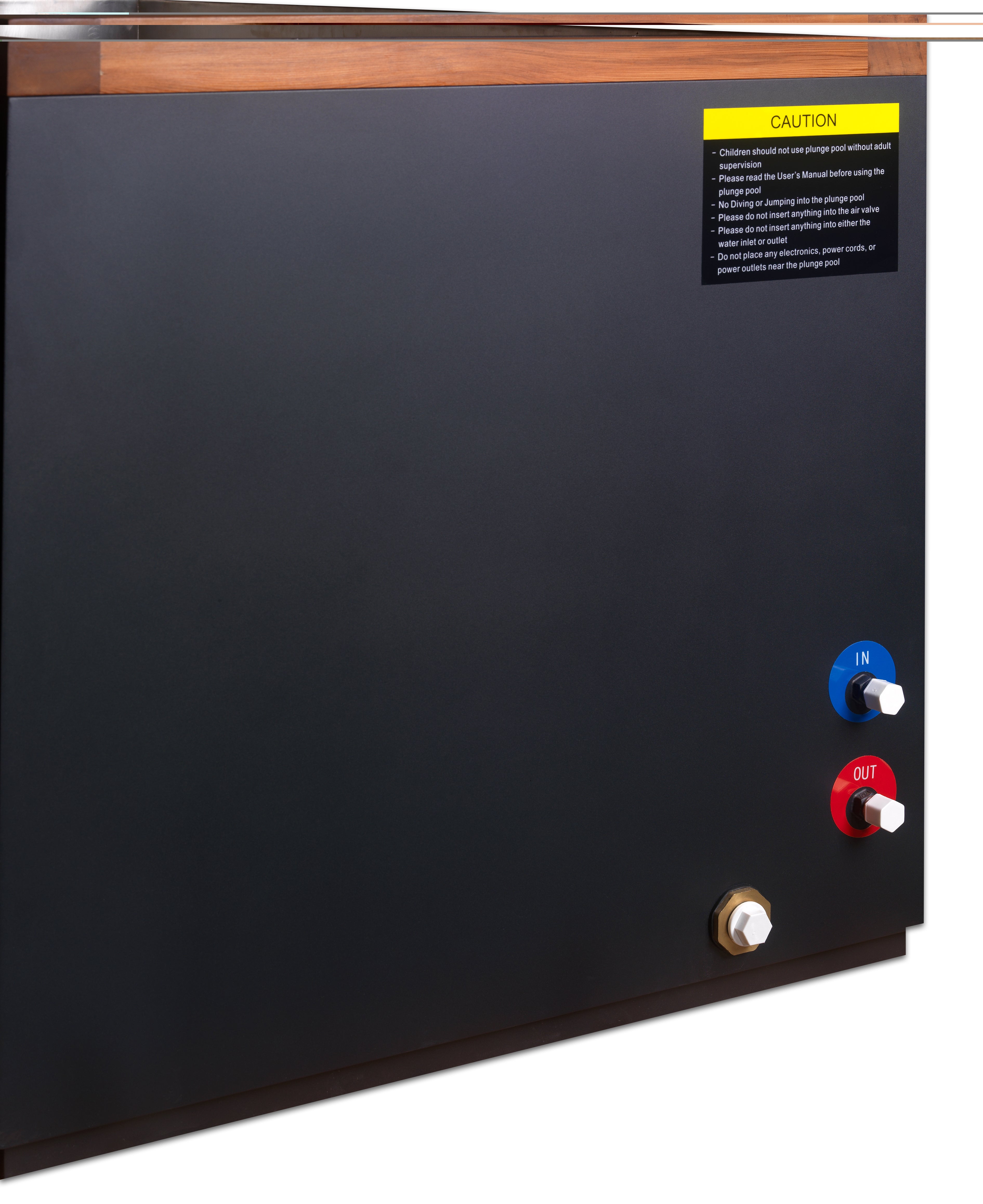 Dynamic Cold Therapy Cuboid XL cold plunge tub plumbing and spa connection detail